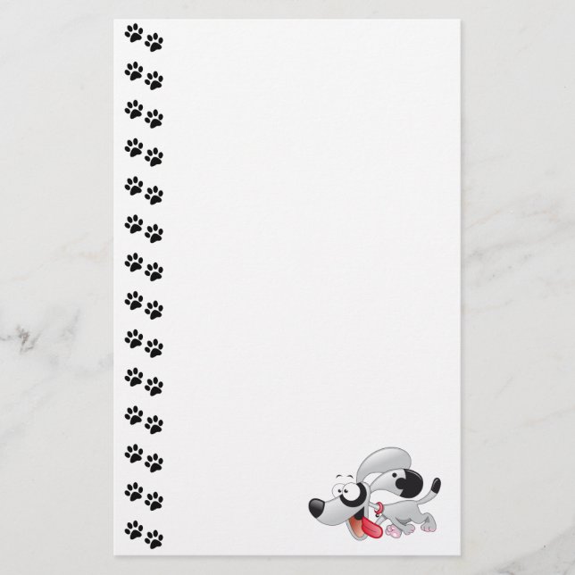Papelería Cute Dog Stationery (Anverso)