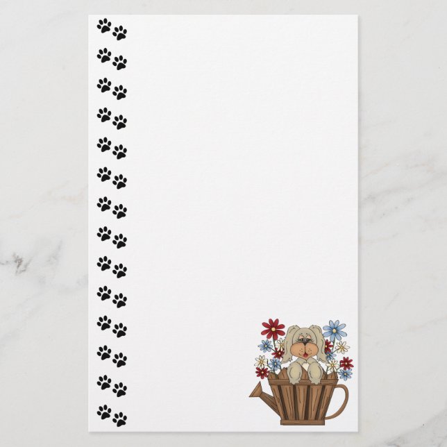Papelería Cute Dog Waters Can Stationery (Anverso)