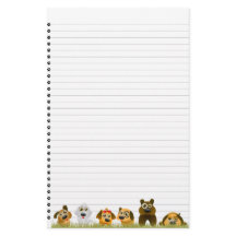Cute Dogs Lined Stationery