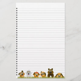 Papelería Cute Dogs Lined Stationery