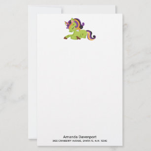 Papelería Cute Frankenstein Unicorn Halloween