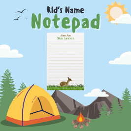 Papelería Cute Kid's Name Woodland Animal Lined Stationery