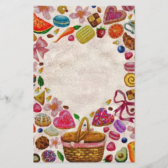 Papelería Cute Pastry Confections Sweets (Anverso)