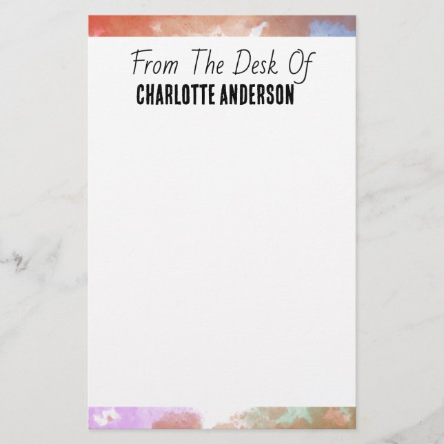 Papelería Cute Simple Pastel Border Nota Personalizada (Anverso)