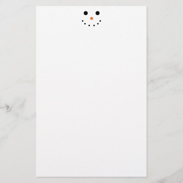 Papelería Cute Snowman Stationery (Anverso)