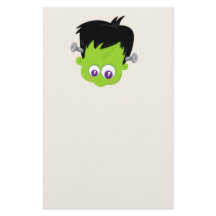 Cuto verde Frankenstein Monster cara Halloween