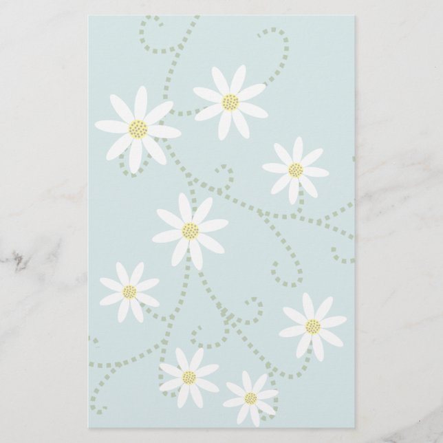 Papelería Daisies Stationery-Floral (Anverso)