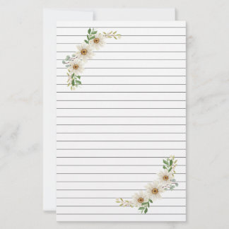 Papelería Daisy Lined Stationery