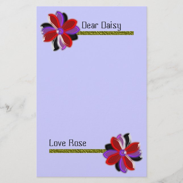 Papelería Daisy Shining Plastic Stationery (Anverso)