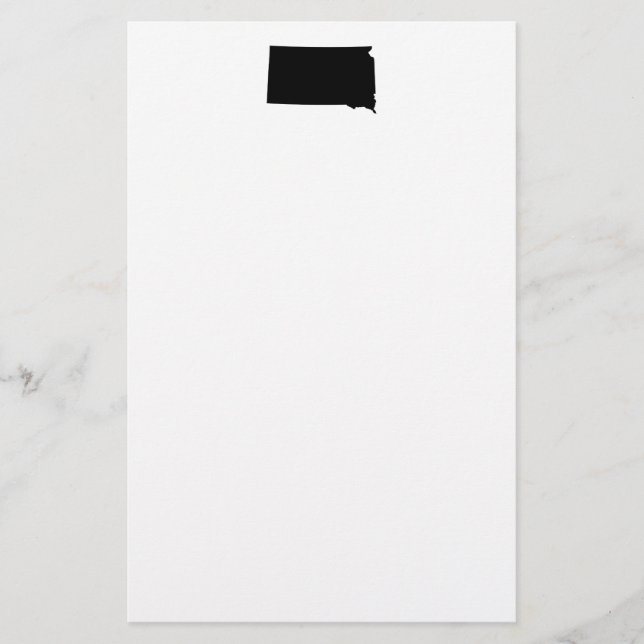 Papelería Dakota del Sur en blanco y negro (Anverso)