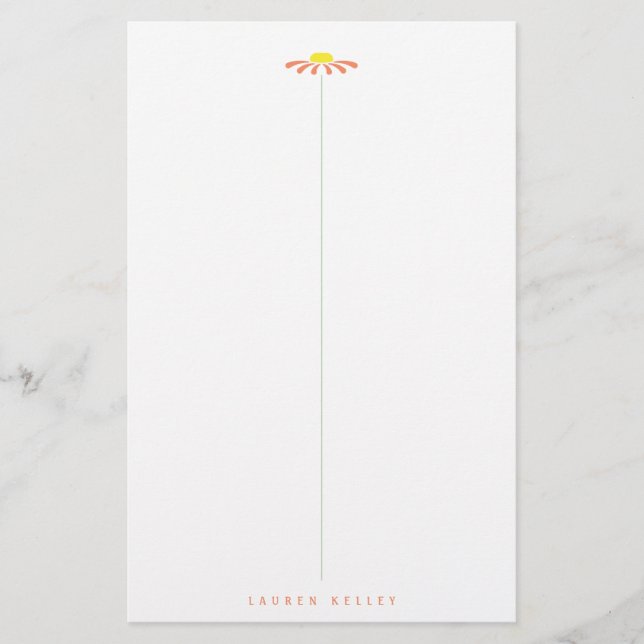 Papelería Dalia de coral (Anverso)