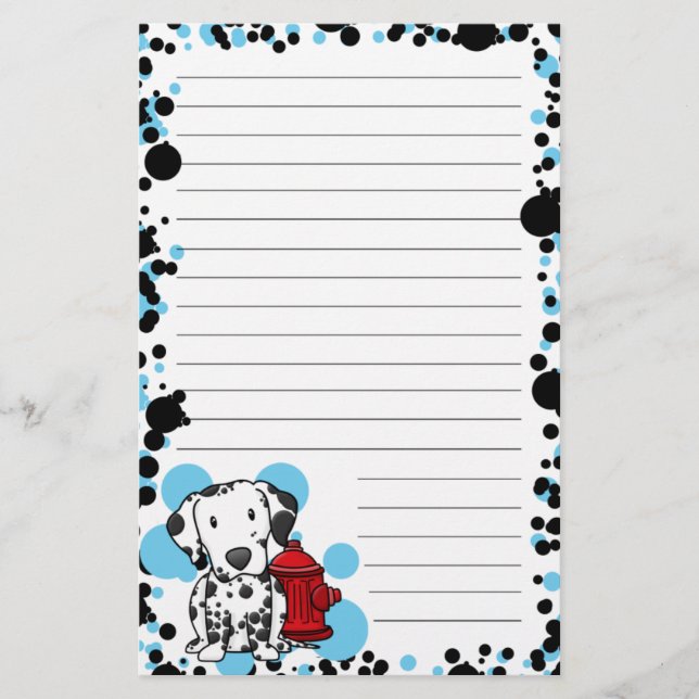 Papelería Dalmatian de Kawaii y efectos de escritorio de la (Anverso)
