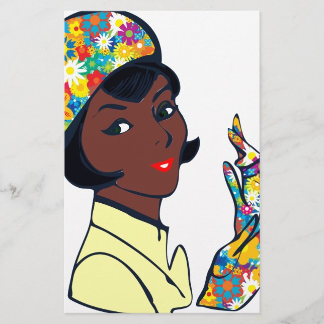 Papelería dama de humor negro (Anverso)