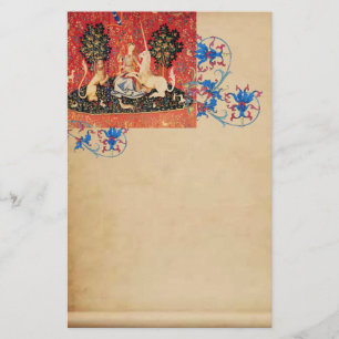Papelería DAMA, UNICORN, León, Pergamino floral de época