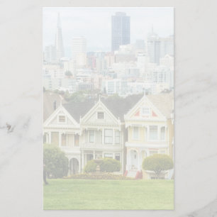 Papelería Damas pintadas, casas victorianas y horizonte