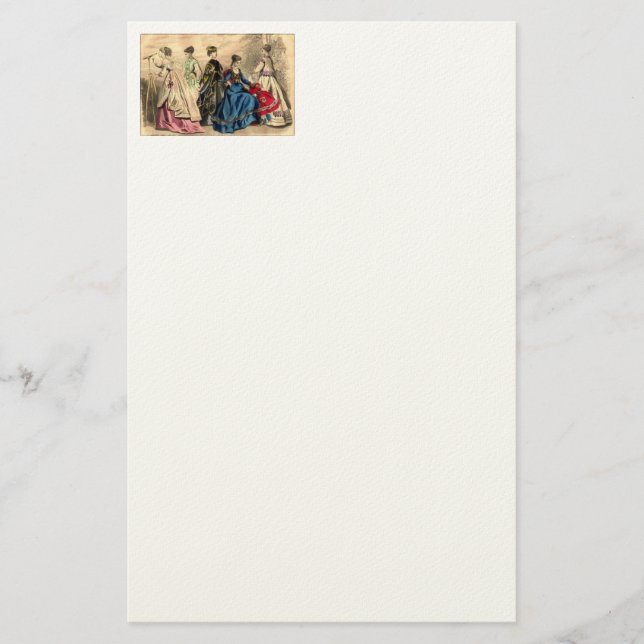Papelería Damas Victorianas Elegantes (Anverso)