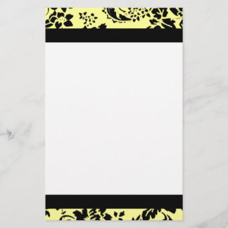 Papelería Damasco amarillo y negro