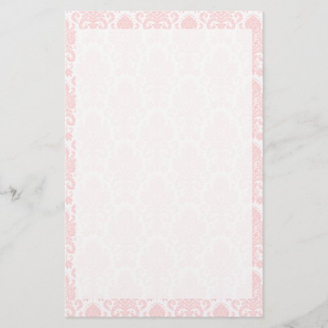 Papelería Damasco femenino rosa claro (Anverso)