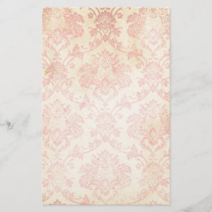 Papelería Damasco rosado del vintage