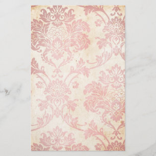 Papelería Damasco rosado del vintage