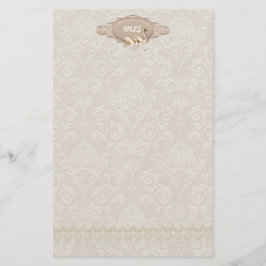 Papelería Damask Swan Elegance