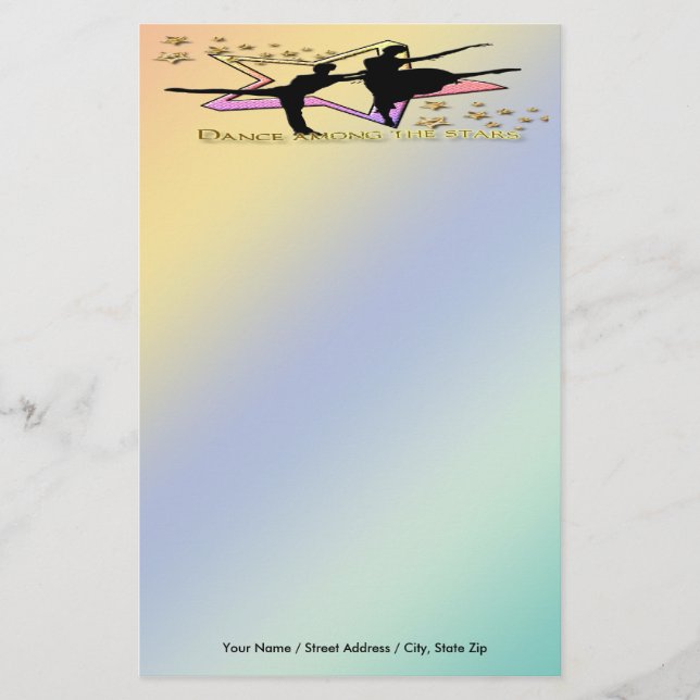 Papelería Danza entre los efectos de escritorio de las (Anverso)