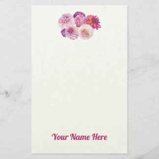 Papelería Dazzling Dahlias Personalized Stationery