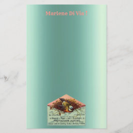 Papelería de aves de nidificación vintage