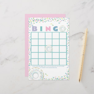 Papelería de Bingo de Doughnut y Sprinkles