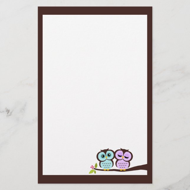 Papelería de Búhos Encantadores (Anverso)