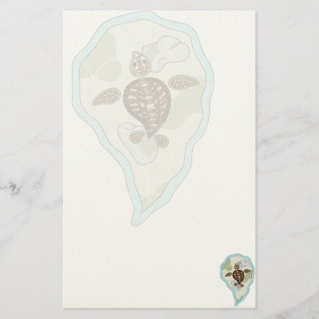 Papelería de Callie la Tortuga Marina (Anverso)