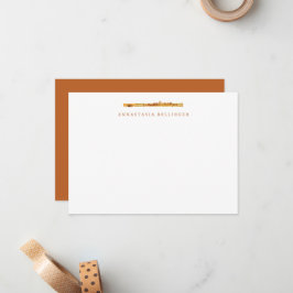 Papelería de flauta - Tarjetas personalizadas de n