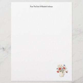 Papelería de flores silvestres personalizadas