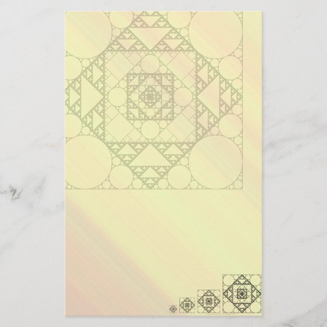 Papelería de geometría fractal (Anverso)