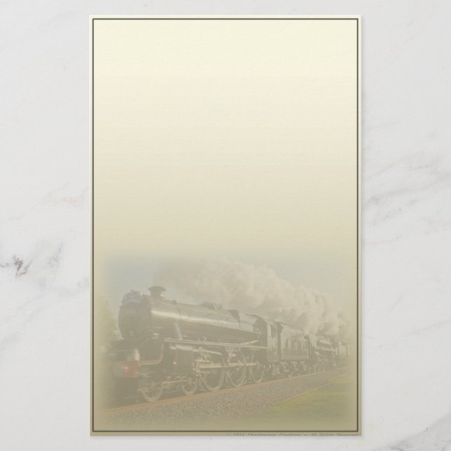 Papelería de la estación de ferrocarril de máquina (Anverso)