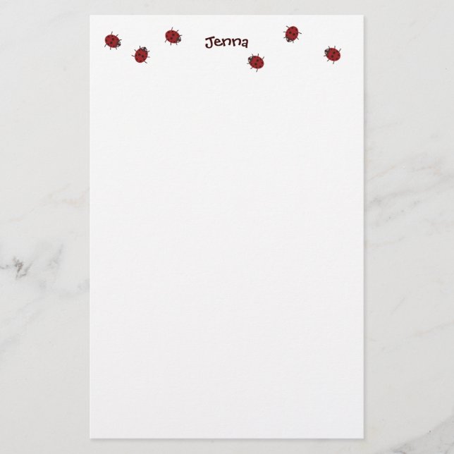 Papelería De las mariquitas efectos de escritorio a montones (Anverso)