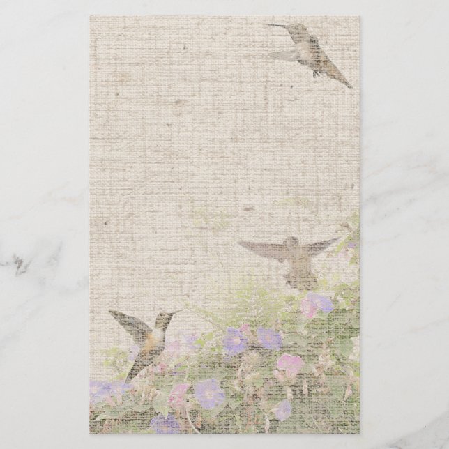 Papelería de Linen Hummingbird (Anverso)