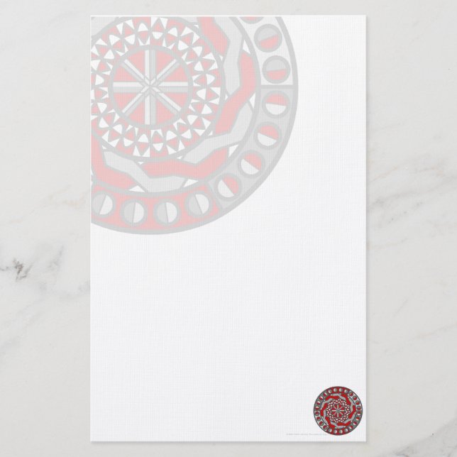Papelería de Maquinaria Roja (Anverso)