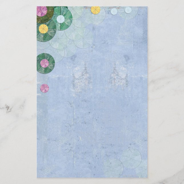 papelería de nenúfares de agua abstracta (Anverso)