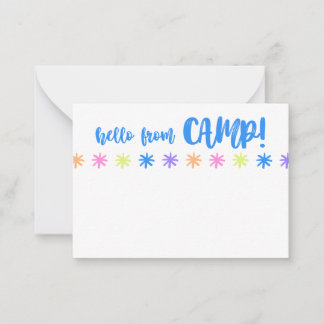 papelería de tarjetas de notas de campamento !