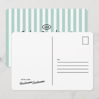 Papelería de Tarjetas Postales de Rayas de Lujo In