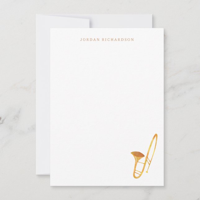 Papelería de trombones - Notas de agradecimiento p (Anverso)