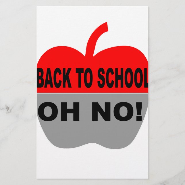 Papelería De Vuelta A La Escuela Oh No (Anverso)