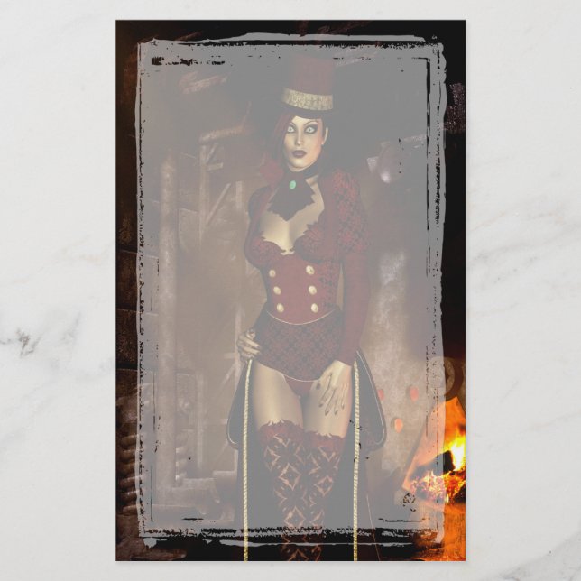 Papelería Debajo De La Estacionería De Steampunk Gótica De L (Anverso)