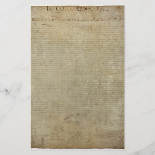 Papelería Declaración de Independencia original