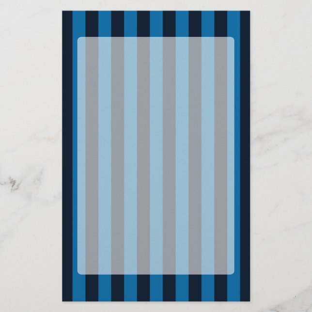Papelería Decoración de fondo de franjas verticales azules (Anverso)