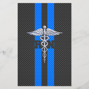 Papelería Decoración de la fibra de carbono del caduceo del
