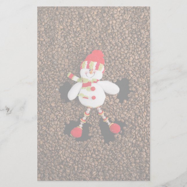 Papelería Decoración de los navidades de snowman (Anverso)