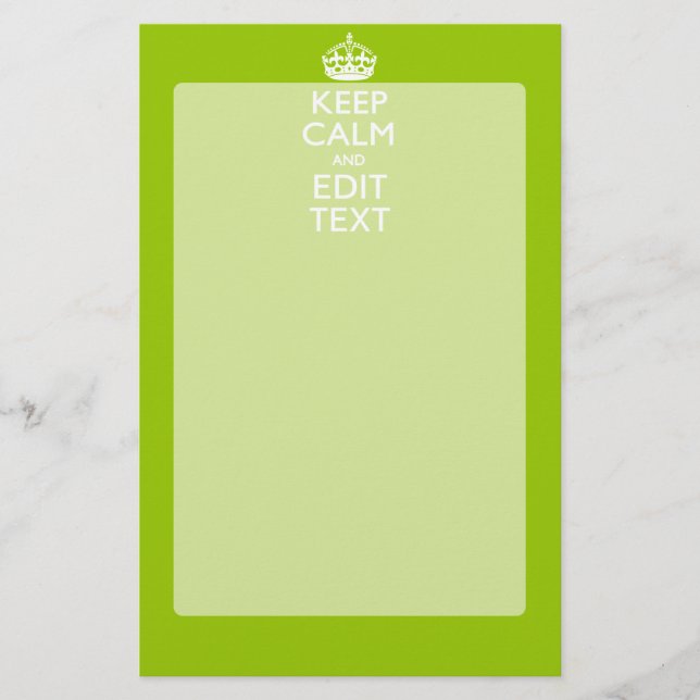 Papelería Decoración Verde Android Mantener La Calma Y Tu Te (Anverso)