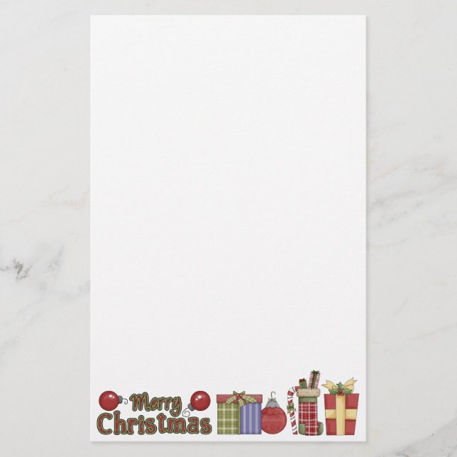 Papelería Decoraciones de vacaciones Stationery (Anverso)